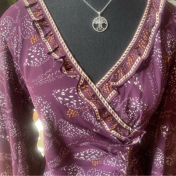 Max Studio NWT Boho Cinched Front Midi Dress - Picture 4 of 10